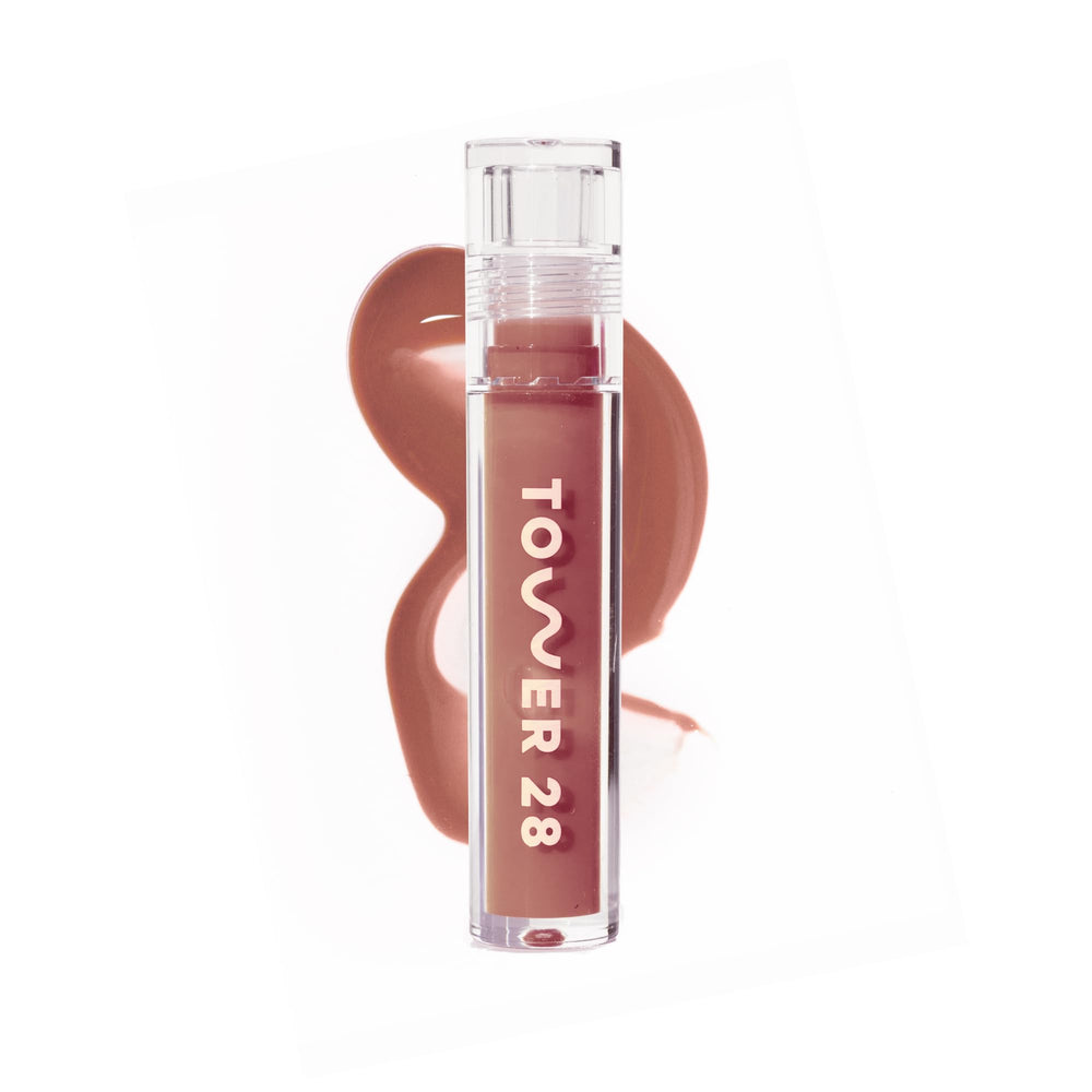 Tower 28 ShineOn Brillo Labial Hidratante para labios sensibles.