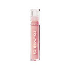 Tower 28 ShineOn Lip Jelly hydration bottle demonstrates deep moisture for sensitive lips.