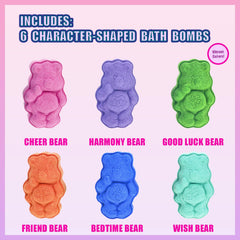 Townley Girl Bedtime Bear bath bomb creates playful fizz in tub.