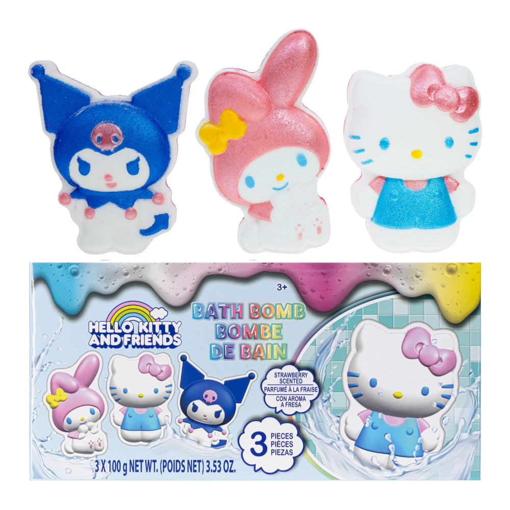 Townley Girl bombas de baño Hello Kitty Stitch pose 1: colores brillantes para baño divertido.