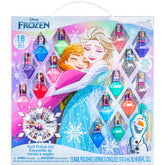 Townley Girl Disney Frozen nail polish set with diamond bottles for playful manicures, kid-safe fun.