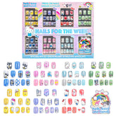 Townley Girl Hello Kitty uñas preadhesivas 84 piezas, manicura rápida y segura para niñas.