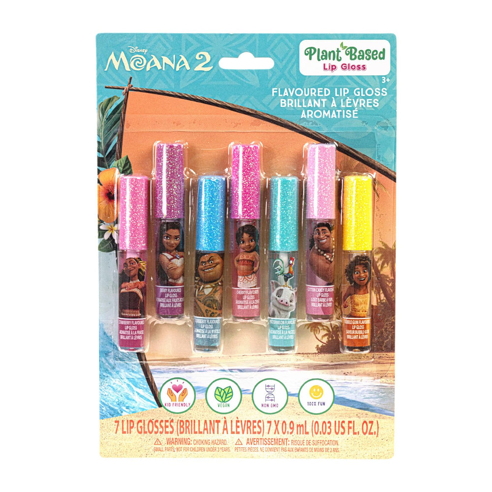 Townley Girl Moana: set de brillos labiales para juego divertido y seguro