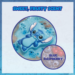 Bomba Stitch con burbujas suaves que entretienen a los niños.