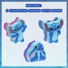 Bomba de baño Stitch, colores vibrantes que alegran la hora del baño.