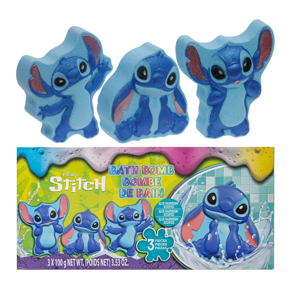 Townley Girl Stitch bomba de baño muestra poses divertidas para el baño.