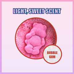 Townley Girl Wish Bear bath bomb releases bright colors.