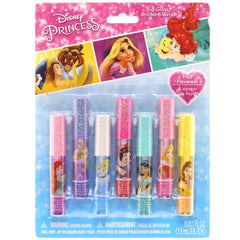 TownleyGirl Disney Princess brillos labiales set 7, aroma suave y colores brillantes para uso diario