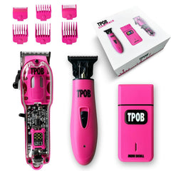 TPOB Slime 2 Candy Pink Clipper Set in matte pink for versatile home pro styling