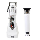 TPOB White Slime 2 Splatt clipper front angle for precise fades