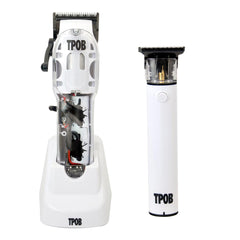 TPOB White Slime 2 Splatt clipper front angle for precise fades