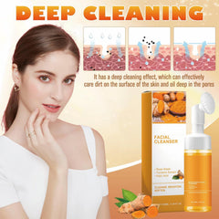 Barra de jabón de cúrcuma natural: textura suave para rostro y cuerpo.
