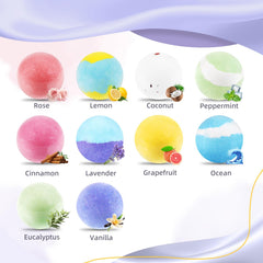 TranquilBliss rose bath bomb highlights a calming floral scent for a peaceful bath.