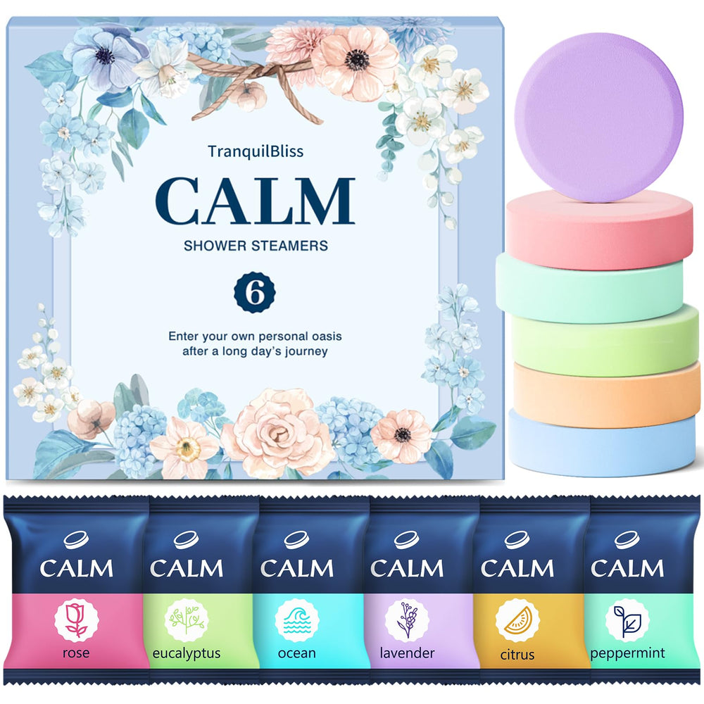TranquilBliss tabletas de ducha set de 6 aromas para una experiencia relajante