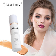 Trauemy protector solar SPF 46, resistencia al agua para días activos.