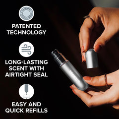 Travalo Classic HD airtight vial preserves fragrance during travel.