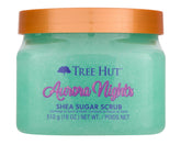 Tree Hut Aurora Nights jar close-up with rich scrub texture.