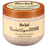 Tree Hut exfoliante corporal, vista de la botella, exfoliación suave para piel suave.