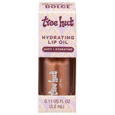 Tree Hut Cinnamon Dolce Óleo labial en primer plano, brillo suave e hidratación instantánea.