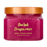 Tree Hut Dragon Fruit Sugar Scrub bottle with exfoliating grains for smoother skin.