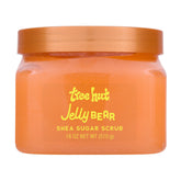 Tree Hut Jelly Bear Scrub, envase de 18 oz, ideal para exfoliar suave y preparar la piel.