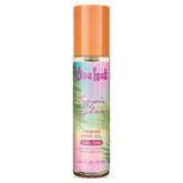 Tree Hut Tropic Glow aceites corporales derramándose para hidratación rápida.