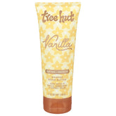 Tree Hut Vanilla Whipped Shave Butter jar closeup, creamy texture for smooth shaving.