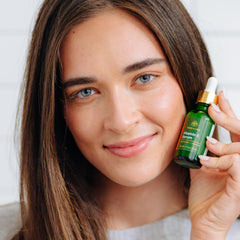 Tree of Life Retinol serum drops in a bottle ready for evening use