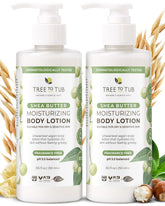 Tree To Tub unscented lotion bottle demonstrating fragrance-free moisturization