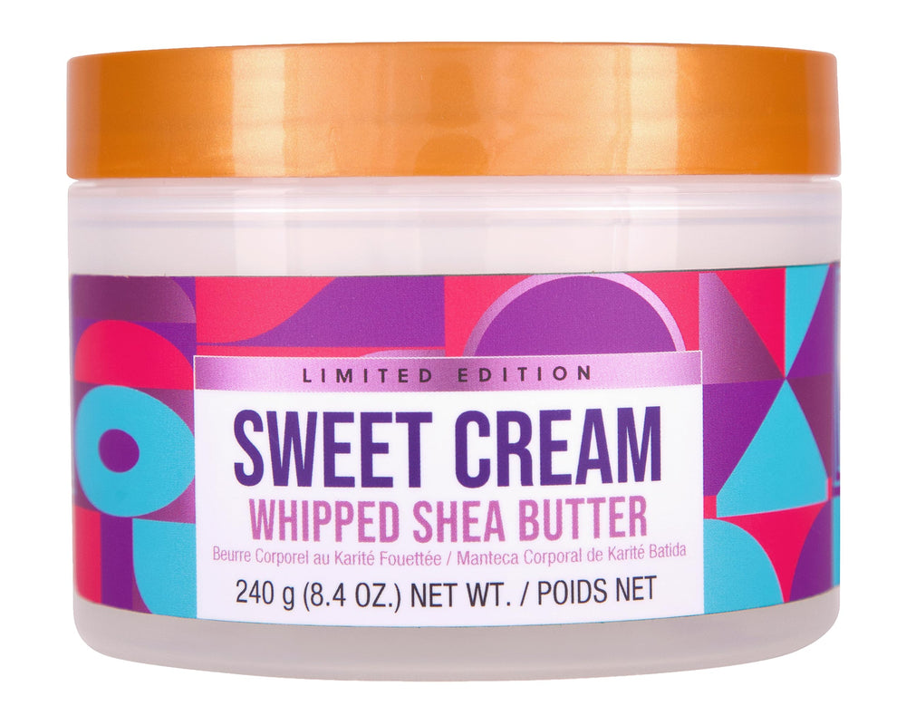 Tree Hut Sweet Cream Whipped Body Butter jar with airy texture and hydration