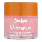 Tree Hut Watermelon Overnight Lip Mask jar delivers deep hydration overnight.