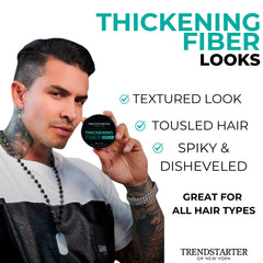 TRENDSTARTER Thickening Fiber aplicación preestilo para volumen controlado.