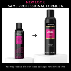 TRESemmé Amplified Volume aplicación fácil en raíces y canas, sin complicaciones.