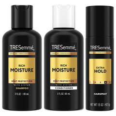 Champú hidratación intensa de Tresemmé en botella, cabello suave y manejable.