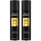 TRESemmé Extra Hold Hairspray 2-pack bottle close-up shows sturdy hold.
