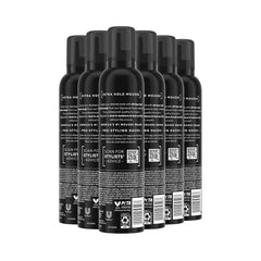 TRESemmé Extra Hold Mousse Foam Closeup demonstrates flexible texture and anti-frizz performance.