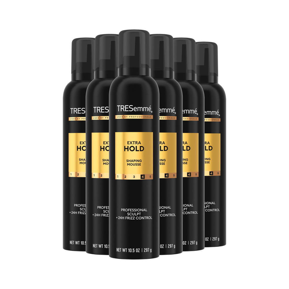 TRESemmé Hair Mousse Pack-6 Extra Hold provides 24-hour hold and added body without crunch.