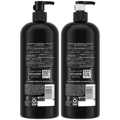 TRESemmé Keratin Smooth Color acondicionador, tubo visible, desenreda y suaviza el cabello.
