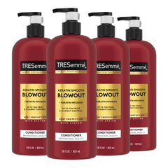 TRESemmé Keratin Smooth Condicionador, paquete de 4, cabello encrespado más suave y manejable