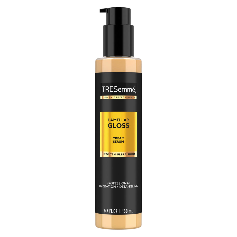 Serum crema de TRESemmé en botella para brillo ultraliso