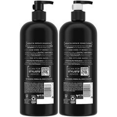 TRESemmé Keratina Reparación acondicionador, envase cómodo para uso diario.