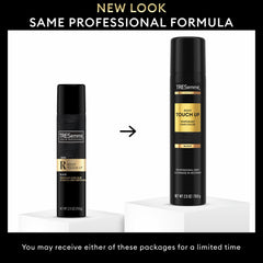TRESemmé root touch-up spray provides peroxide-free, temporary color.