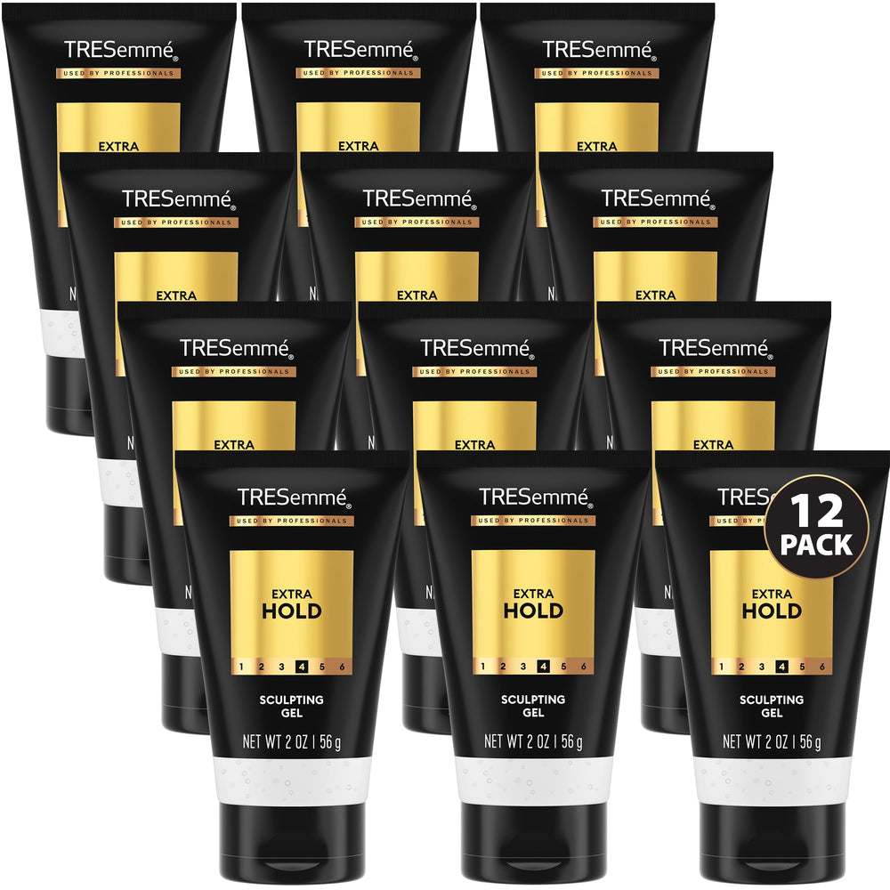 Tresemme Sculpting Gel travel-size bottle front highlights anti-frizz hold