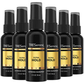 TRESemmé Travel Hairspray Extra Hold bottle shows long-lasting hold for on-the-go styling.