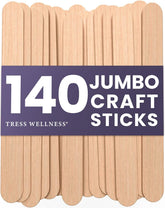 Tress Wellness Craft Sticks with a smooth wooden surface for precise wax application.