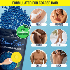 Tress Wellness wax beads dermatologically tested for gentle hair removal.