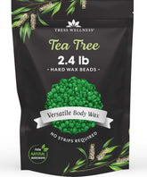 Tress Wellness Tea Tree Wax Beads package for gentle at-home bikini waxing