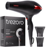 TREZORO Professional Hair Dryer with narrow nozzle for precise, fast drying.