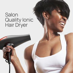 TREZORO Hair Dryer with wide nozzle for soft, voluminous styling.