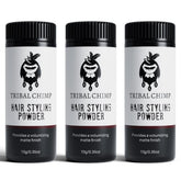 Tribal Chimp Hair Powder 3-piece set packaging, ideal for daily styling and travel.